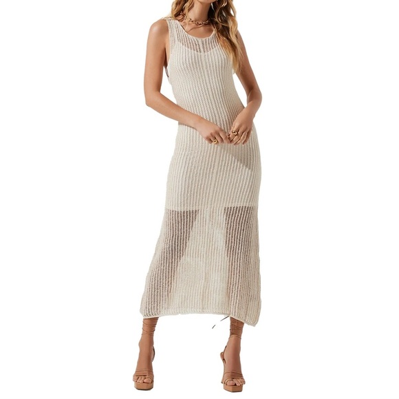 ASTR NWT Palmer Crochet Column Midi Dress - Picture 1 of 7